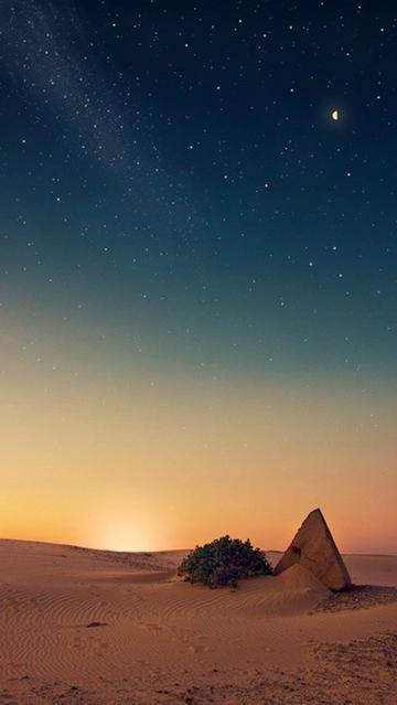 星空下的沙漠