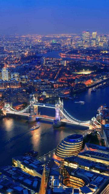 英国伦敦的夜景