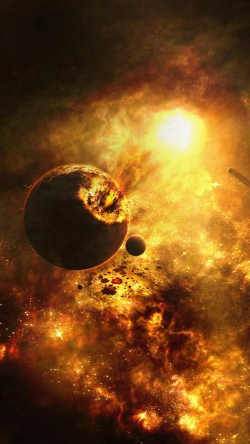 爆炸星球太空