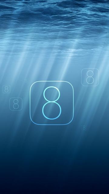 iOS 8文本徽标