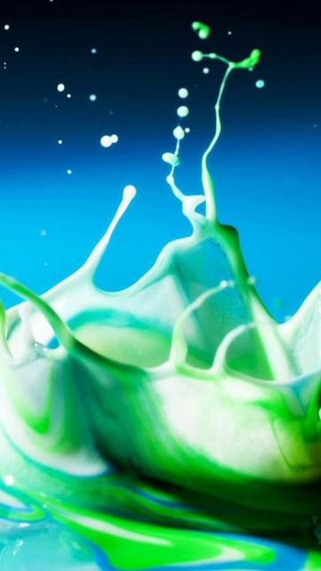 抽象绿色水下落