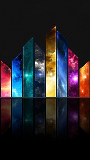 抽象彩色玻璃碎片宇宙空间