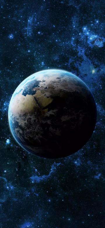 宇宙星空中的美丽地球