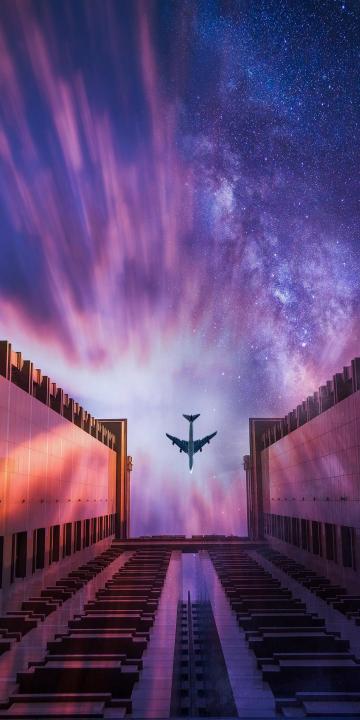 仰望迷幻的夜空