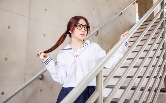 清纯美女学生青春活力写真