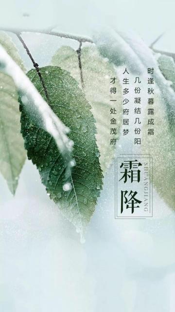 霜降唯美诗词意境
