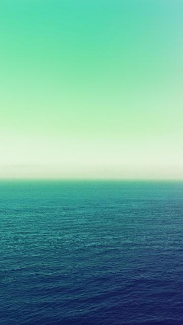 浩瀚的碧绿色大海