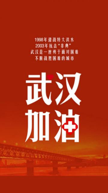战疫情,武汉加油