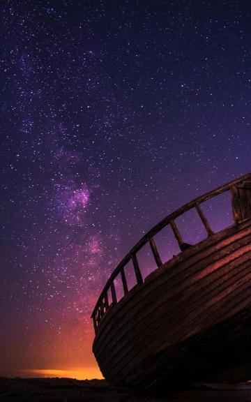夜晚的唯美繁星风光