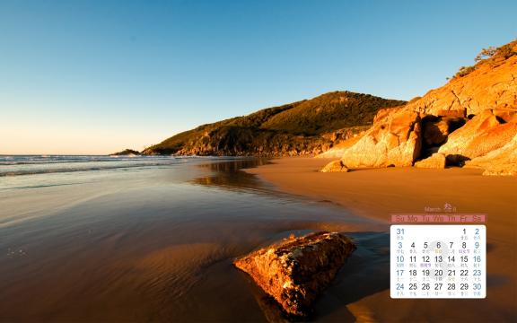 2019年3月处处都有最美的风景日历