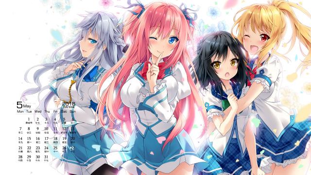 2018年5月性感动漫美女日历
