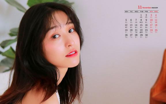 2018年11月性感美女居家迷人日历