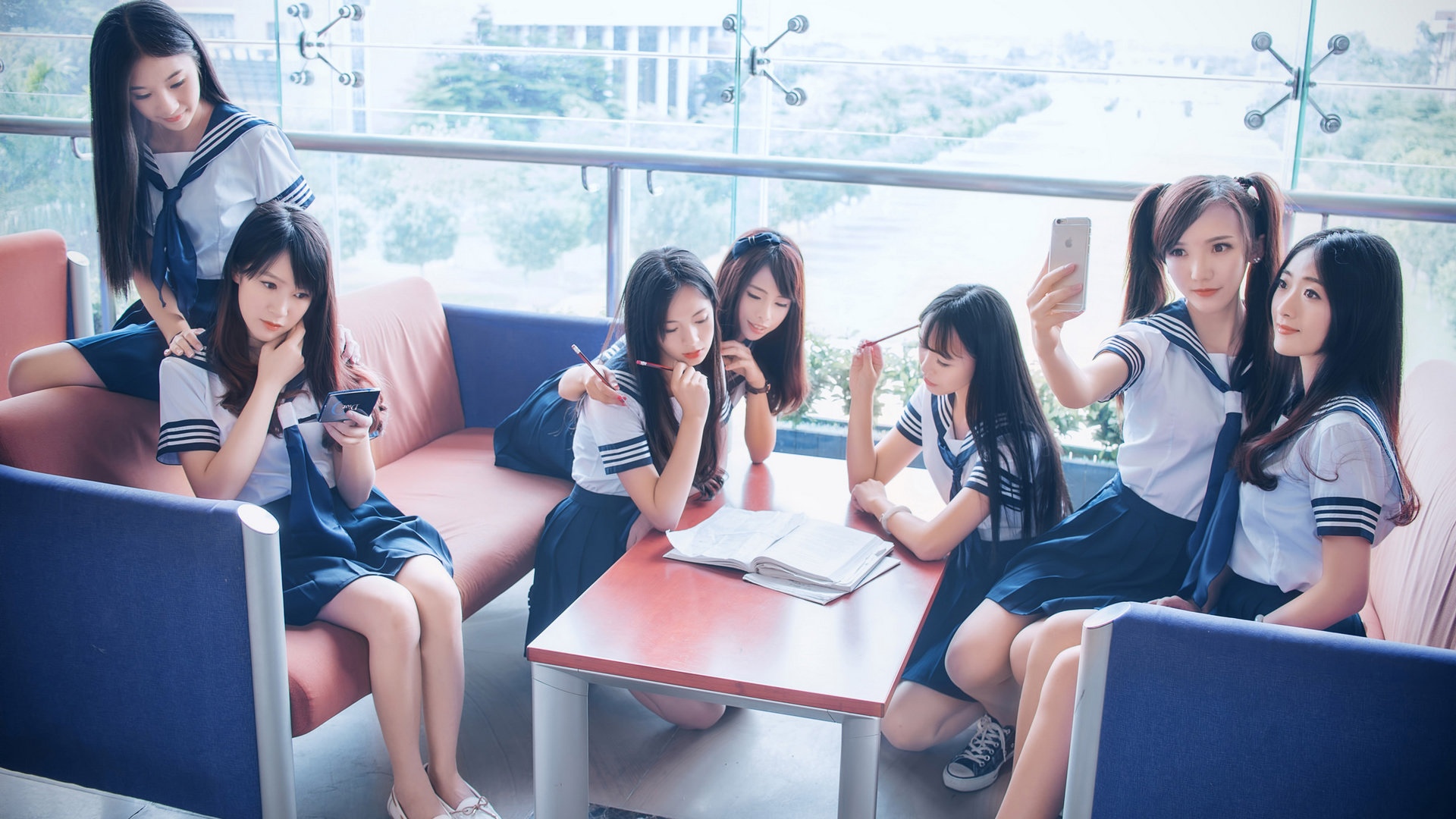 青春校园制服美女写真