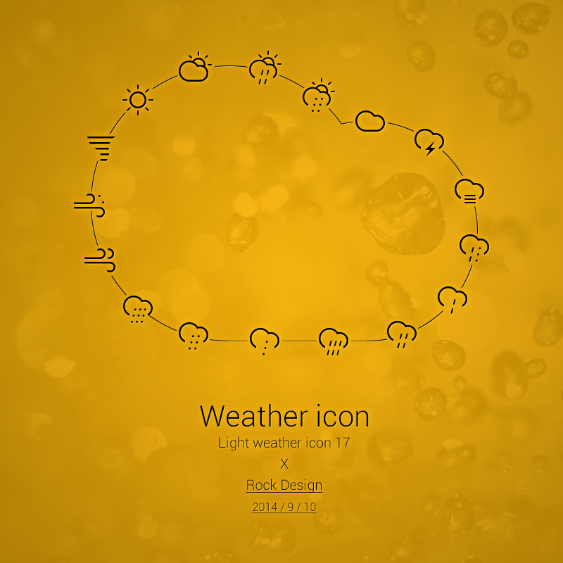 Weather icon 天气线性图标