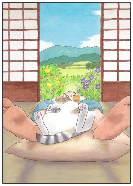 和主人一起睡午觉