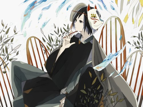 狐面和服少年