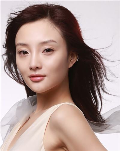 李小璐中分中长发
