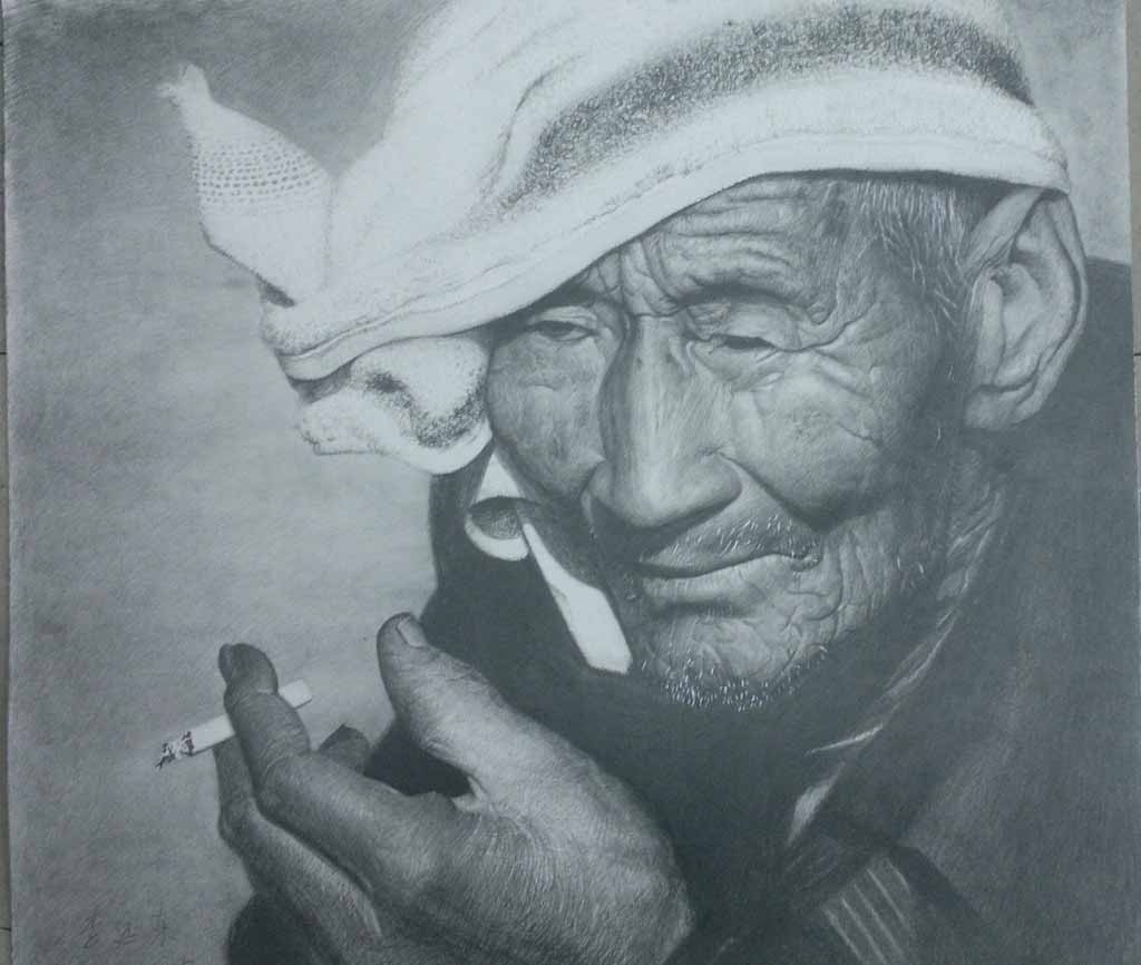 素描人头像
