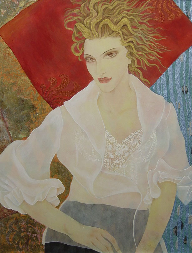 美女重彩画