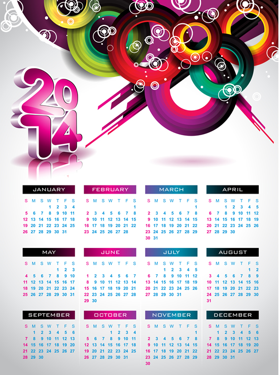 2014圆环年历
