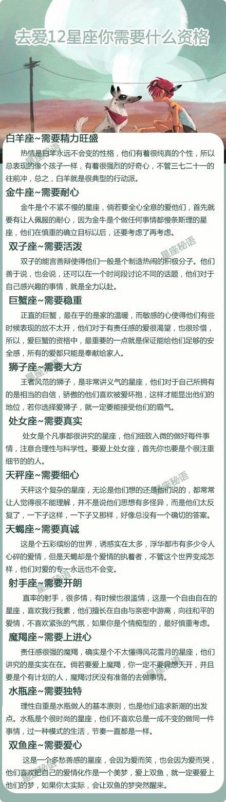 爱12星座要什么资格