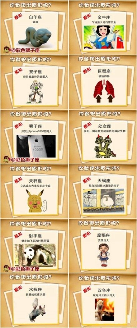 十二星座的原型