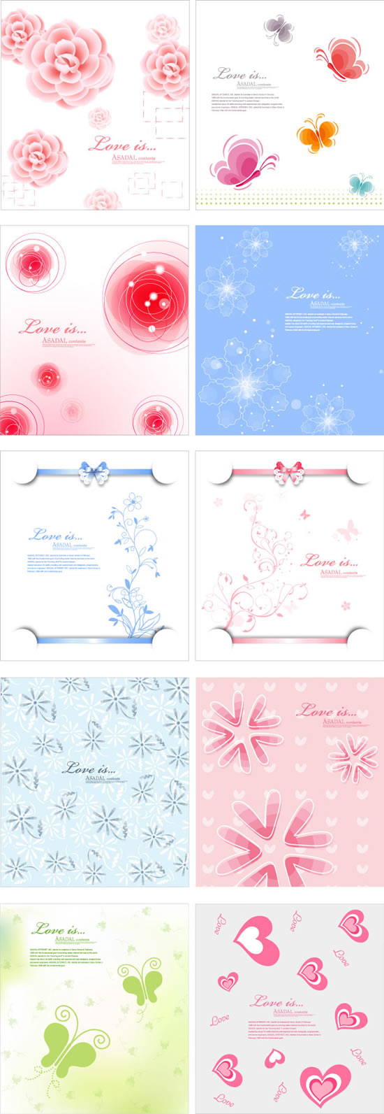 素雅荷花文本矢量素材