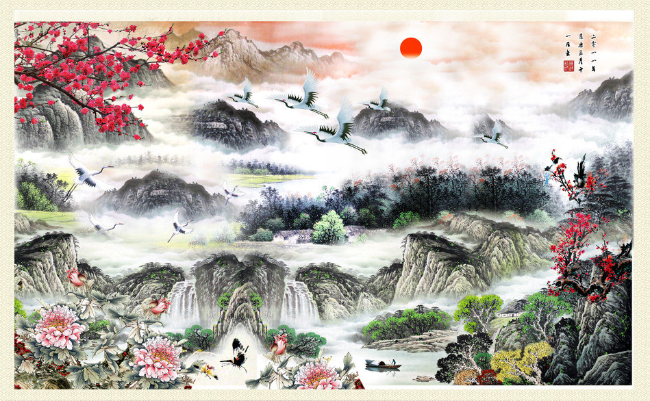 国画山水风景图