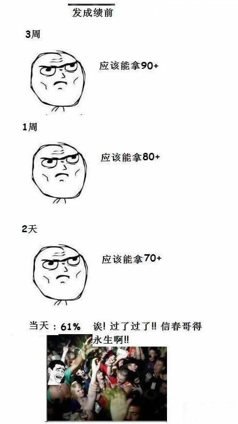 考试完后..