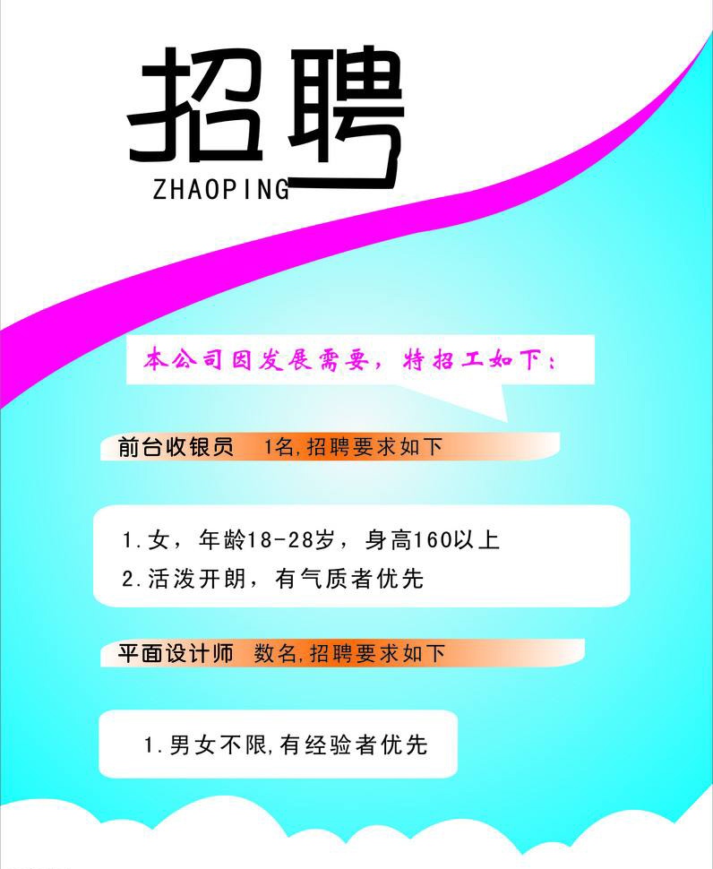 公司招聘广告