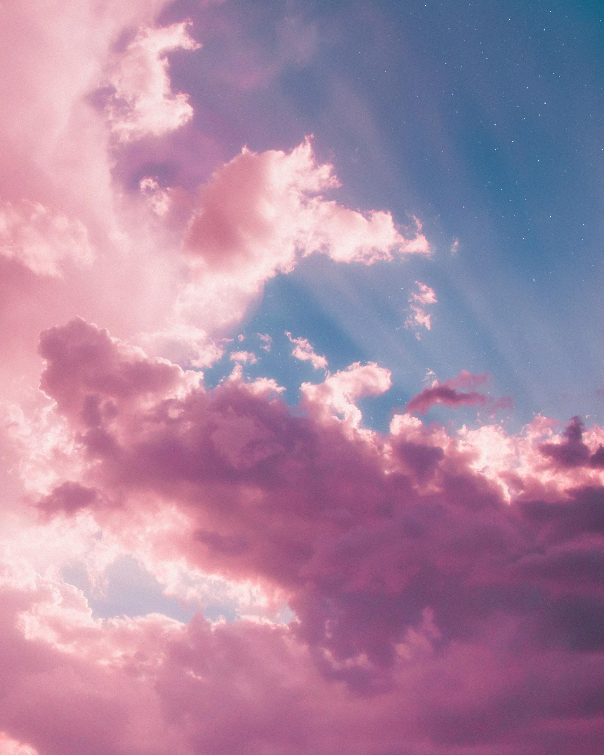 粉色的梦幻天空