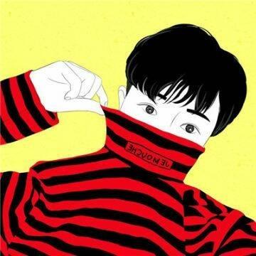 手绘帅气的男生彩色头像
