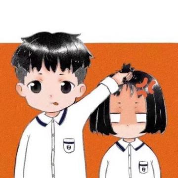 搞怪二次元情侣头像，世界晴朗，万物可爱