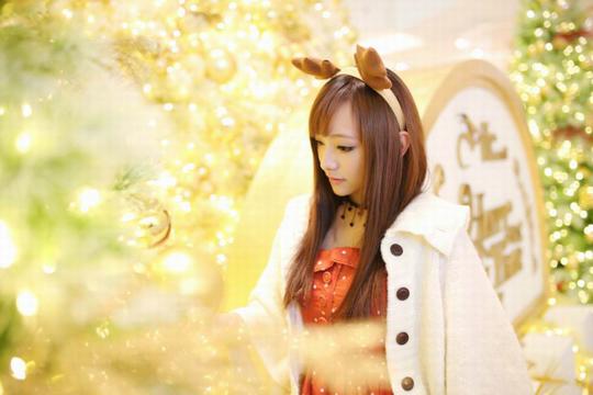 唯美新年女孩