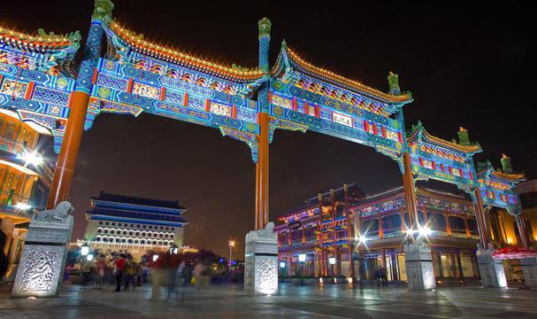 夜色下的前门大栅栏