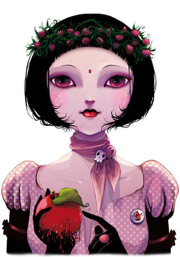 细腻少女插画