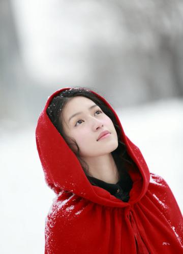 苏青雪中仰望