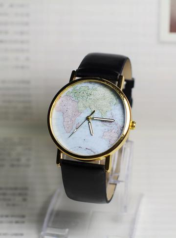 地图复古手表