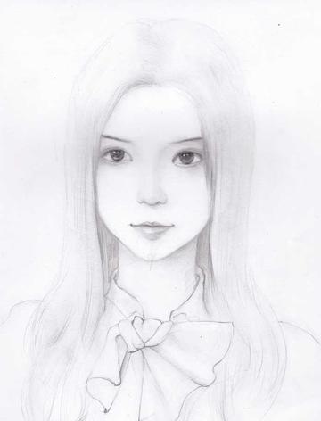 素描美女