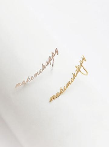 时尚字母长款耳钉