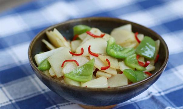 少油青椒土豆片