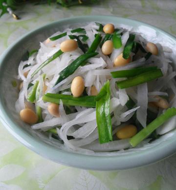 韭香白萝卜炒黄豆