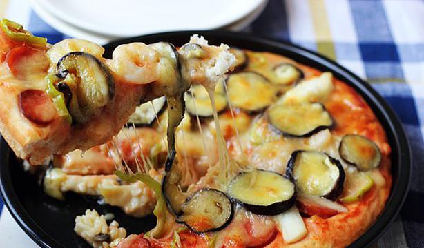 茄子海鲜披萨