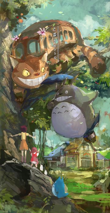油画龙猫