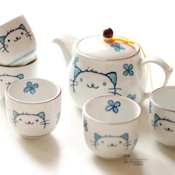 日式猫咪茶具