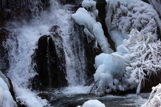 白雪皑皑九寨沟