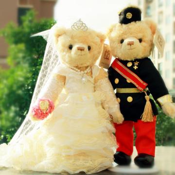 泰迪熊婚礼公仔