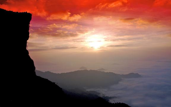 王太后行宫夕阳景色