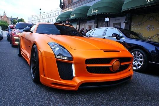 暴力黄改装奔驰SLS AMG Gullstream