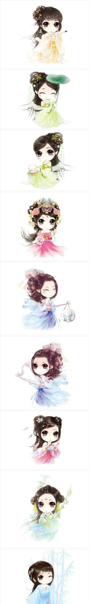 Q版古典美女
